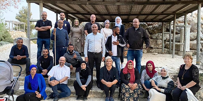 Program fellows at a retreat at Yad Hashmona (Mandel Foundation–Israel)
